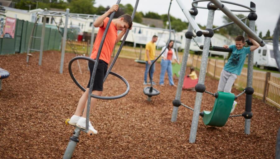 the adventure playground at Manor Park Holiday Park
