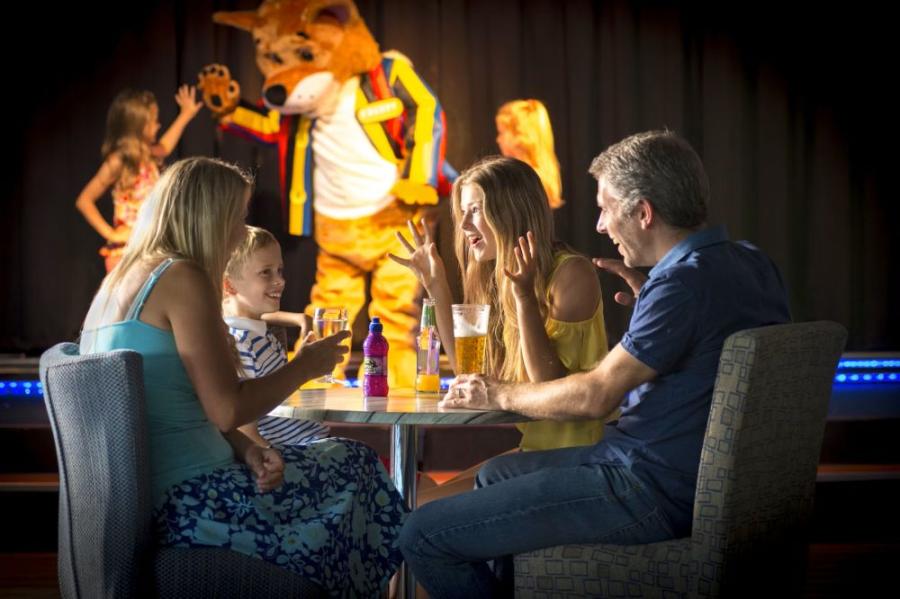 enjoying the kids club at Sandy Glade Holiday Park