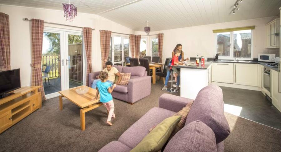 luxury lodges at Sandy Meadows Lodge Park