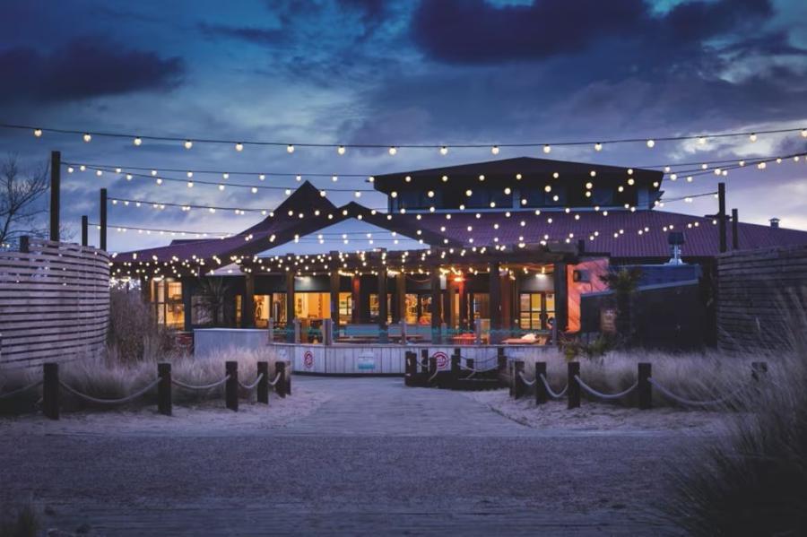 entertainment venue at night at Seashore Holiday Park
