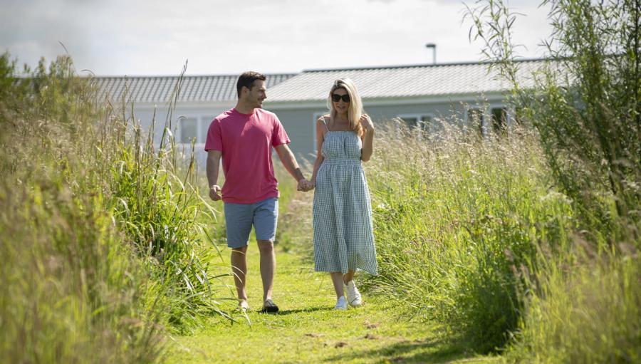 romantic walk on holiday
