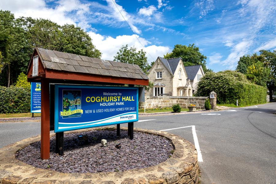 the enterance to Coghurst Hall Holiday Park
