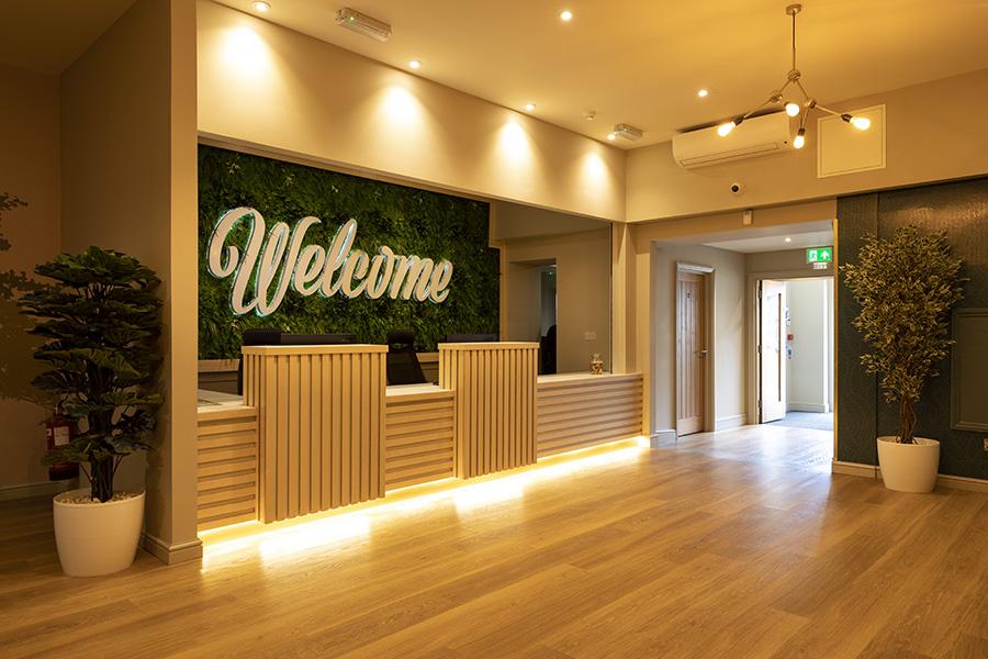 the reception area at Coghurst Hall Holiday Park