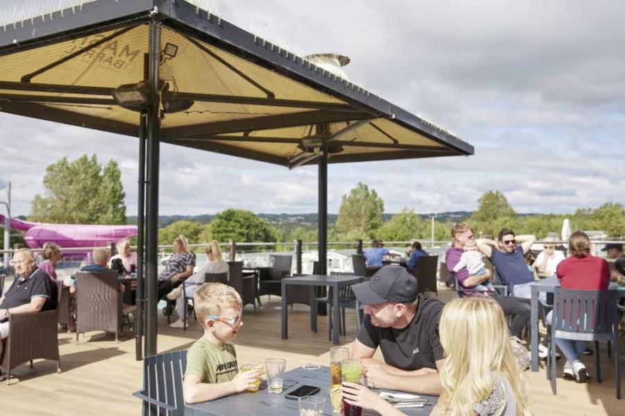 outdoor area by the venue at Combe Haven Holiday Park