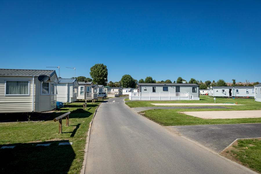 Suffolk caravan site at Felixstowe