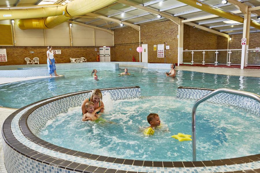 the indoor swimming pool at Camber Sands Holiday Park