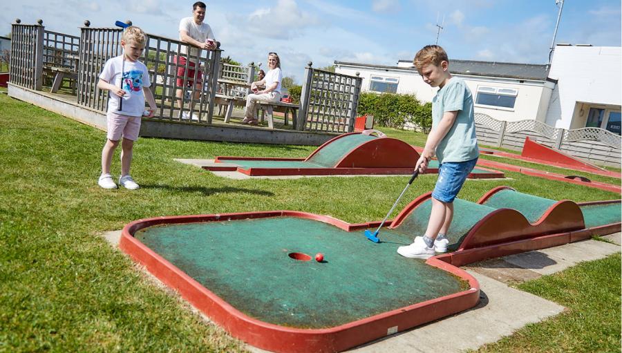 crazy golf at Kessingland Beach Holiday Park