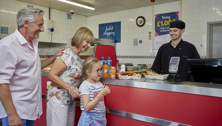 fish and chip shop at Kessingland Beach Holiday Park