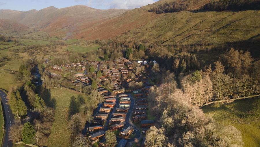 overview from the air of Limefitt Holiday Park