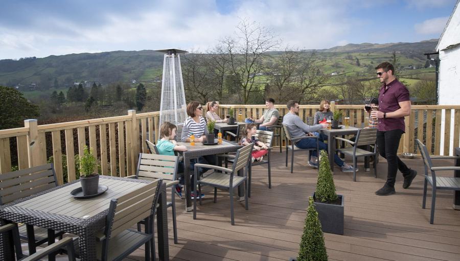 Limefitt Holiday Park restaurant balcony with views