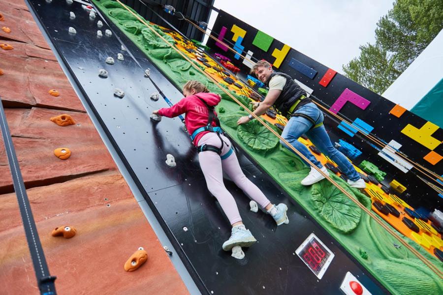 Southview Holiday Park outdoor climbing wall