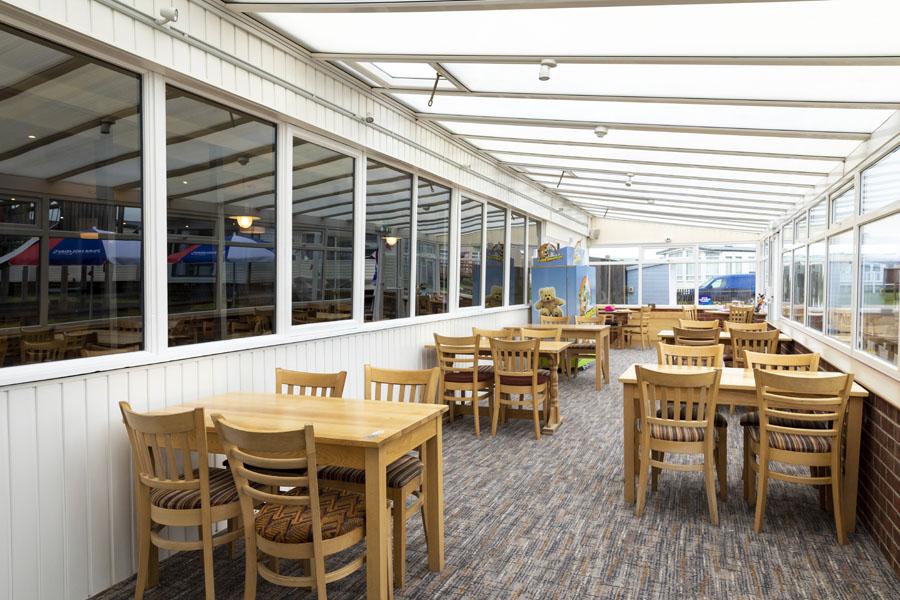 seating under cover at Pakefield Holiday Park