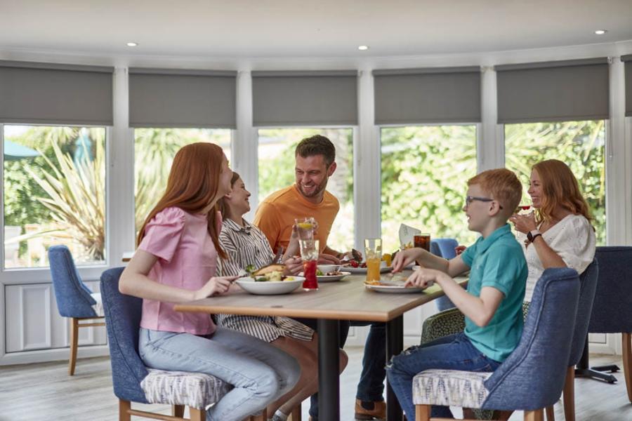 in the restuarant at Southview Holiday Park