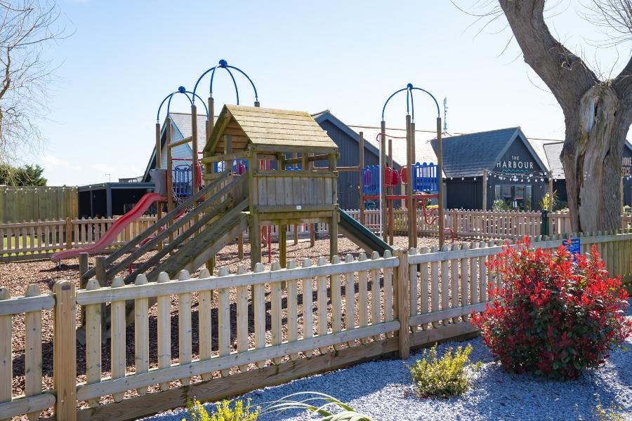 the kids adventure playground at Rye Harbour Holiday Park