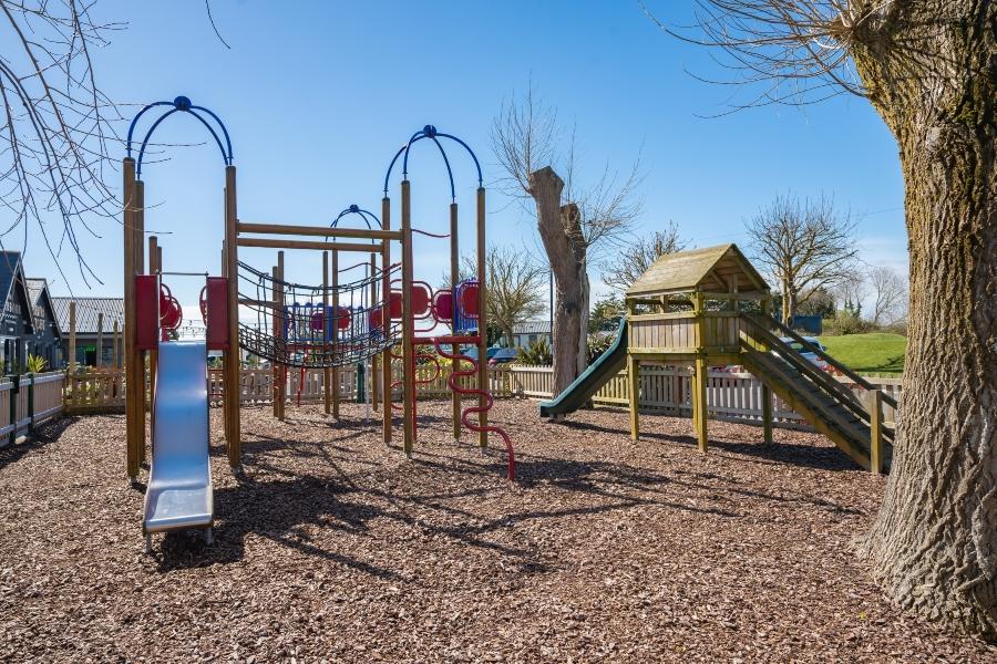 outdoor plyaground for kids at Rye Harbour Holiday Park