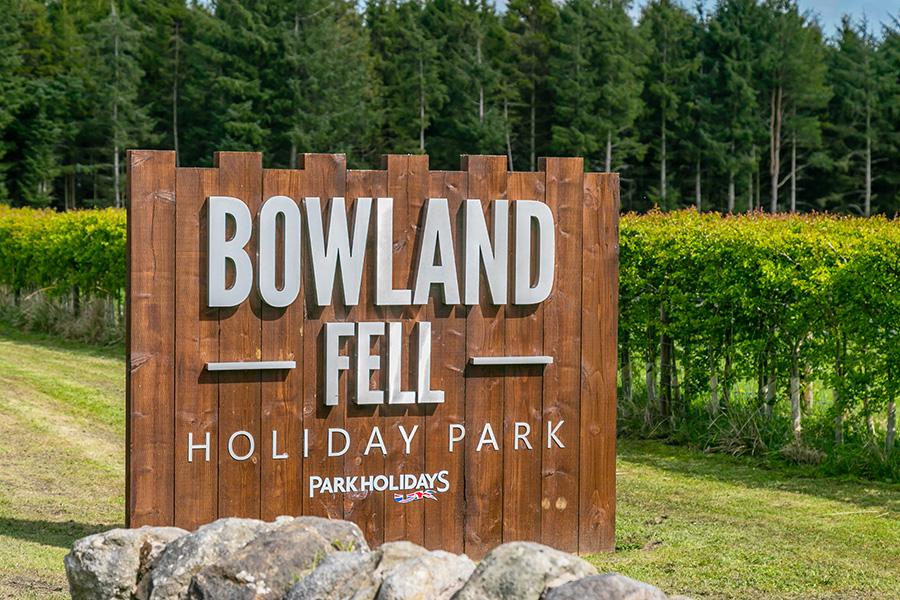 the enterance to Bowland fell Holiday Park