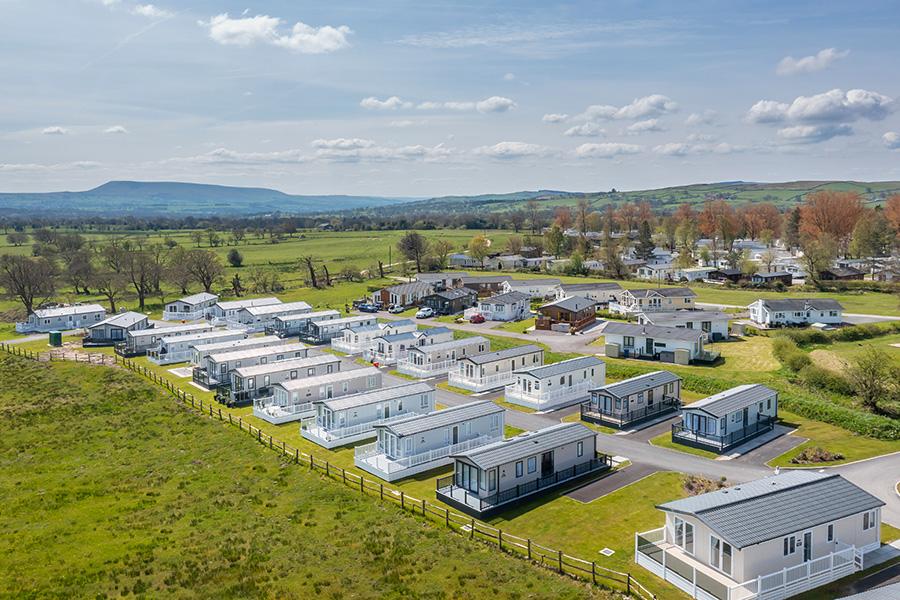 caravan park in yorkshire Dales at Bowland fell Holiday Park
