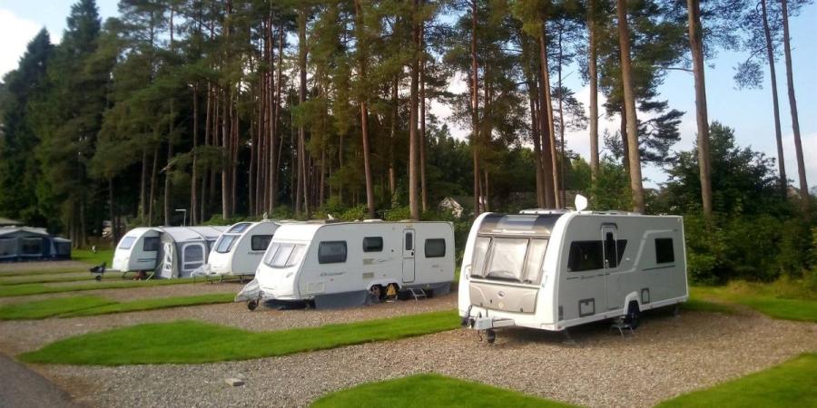 touring caravans at Callander Woods Holiday Park