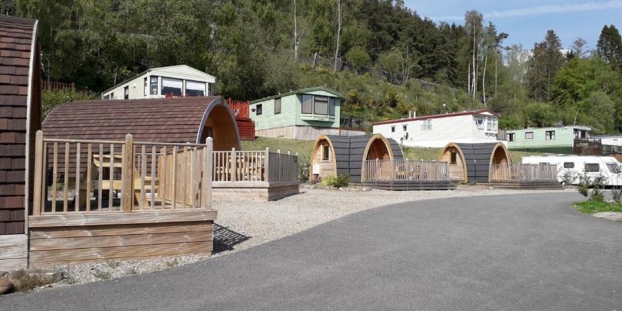 caravans in the Cairngorm National Park at Corriefodly Holiday Park