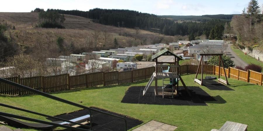 the adventure playground at Corriefodly Holiday Park