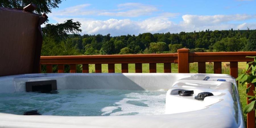 hot tub lodges at Deeside Holiday Park