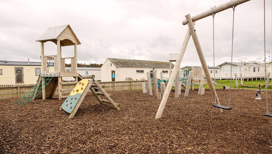 the adventure playground at Eyemouth Holiday Park