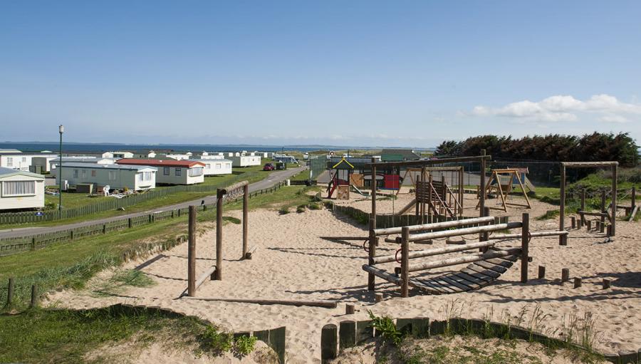 static caravan holiday park in Scotland with sea views