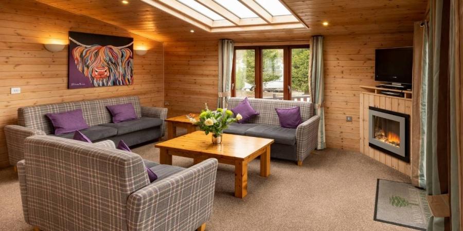 inside a luxury lodge at Lomond Woods Holiday Park