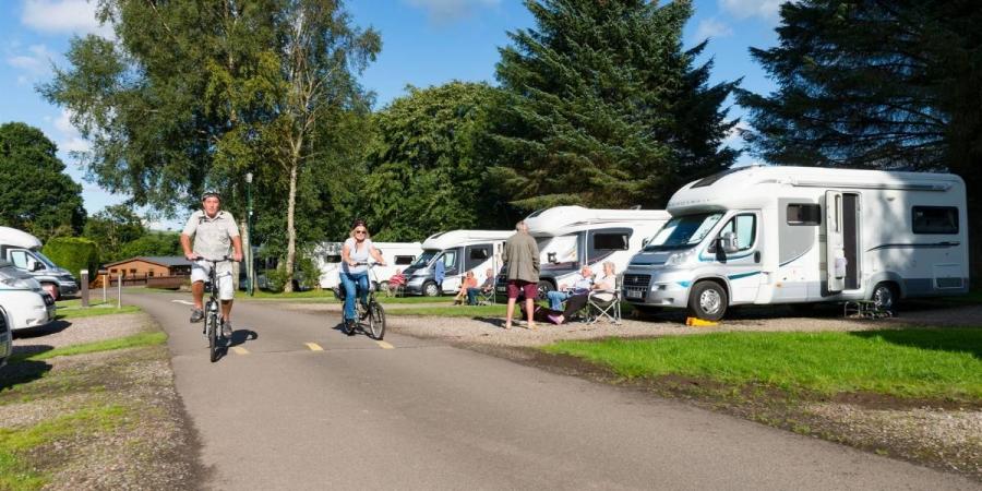 touring and motorhome area at Lomond Woods Holiday Park