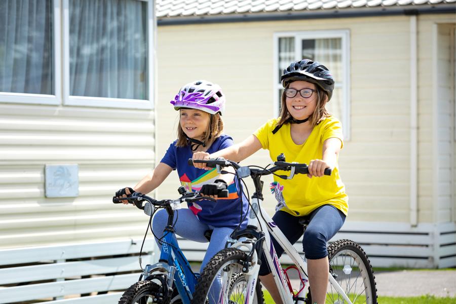 on the bikes around Lossiemouth Holiday Park