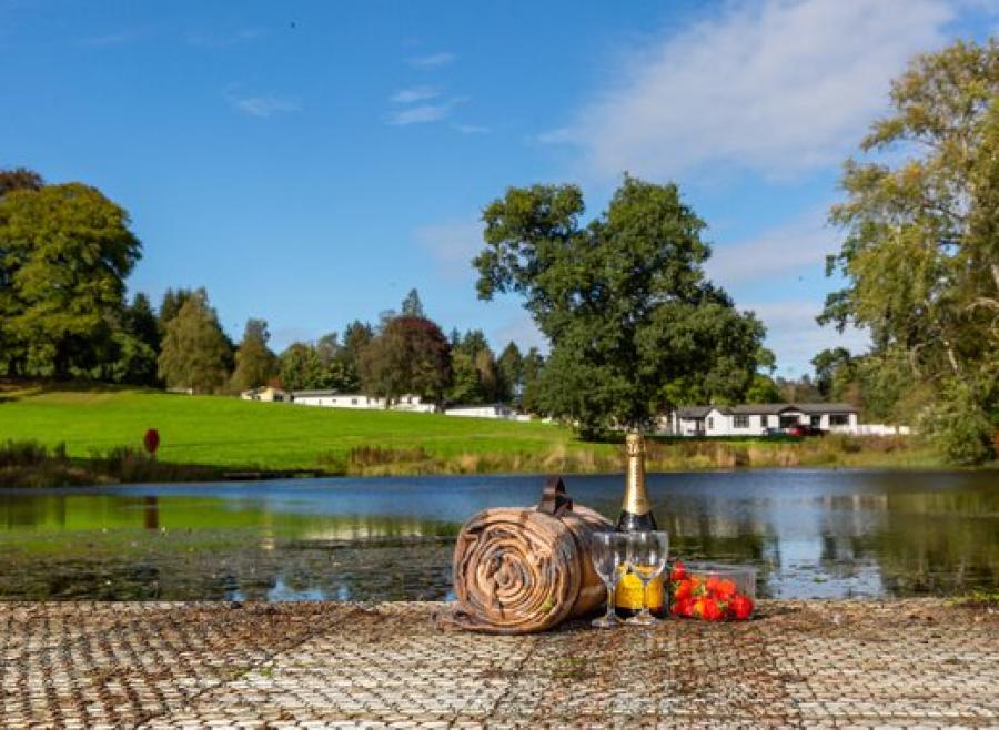 by the lake in s/cotland at Moffat Manor Holiday Resort