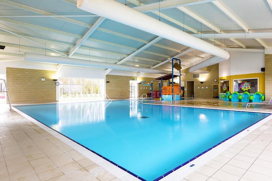 the indoor swimming pool at Sand Le Mere Holiday Park