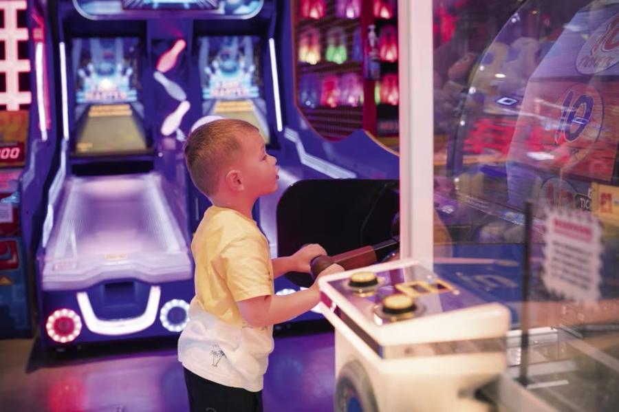 the amusement arcade at Seton Sands Holiday Park