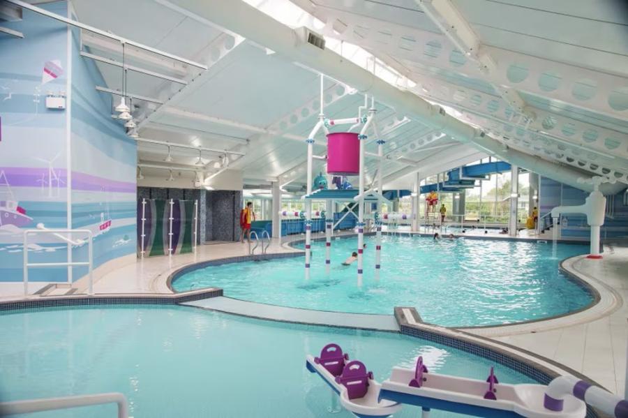 the indoor swimming pool complex at Seton Sands Holiday Park