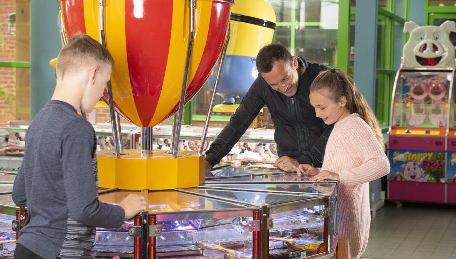 the amusement arcade at Skipsea Sands Holiday Park