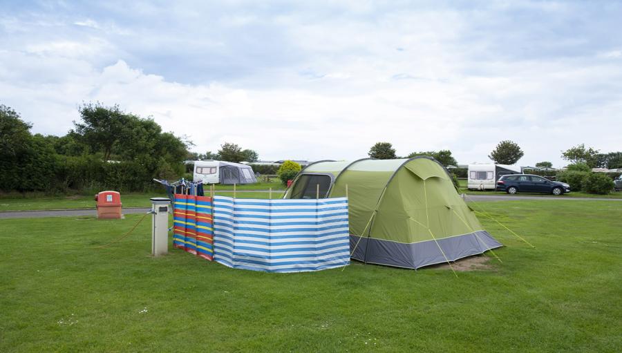 campsite by the beach in yorkshire