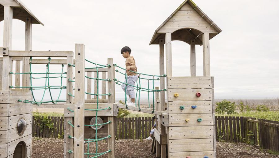 the adventure playground at Southerness Holiday Park
