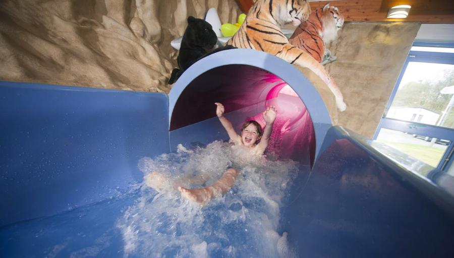 water slide flume at Sundrum Castle Holiday Park