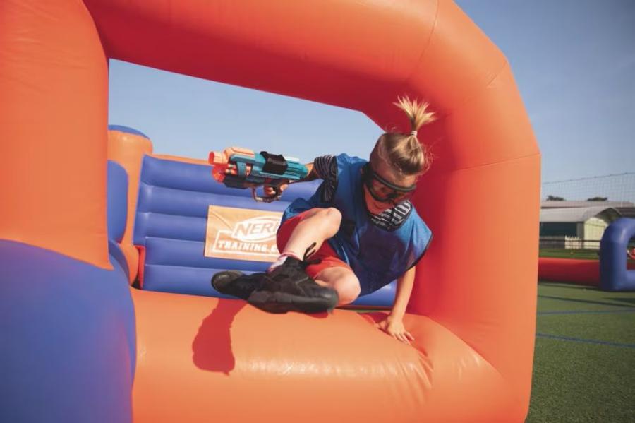 inflatable coursse for kids fun at Thornwick Bay Holiday Village