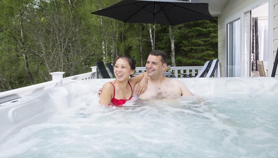 hot tub caravans in Scotland at Tummel Valley Holiday Park