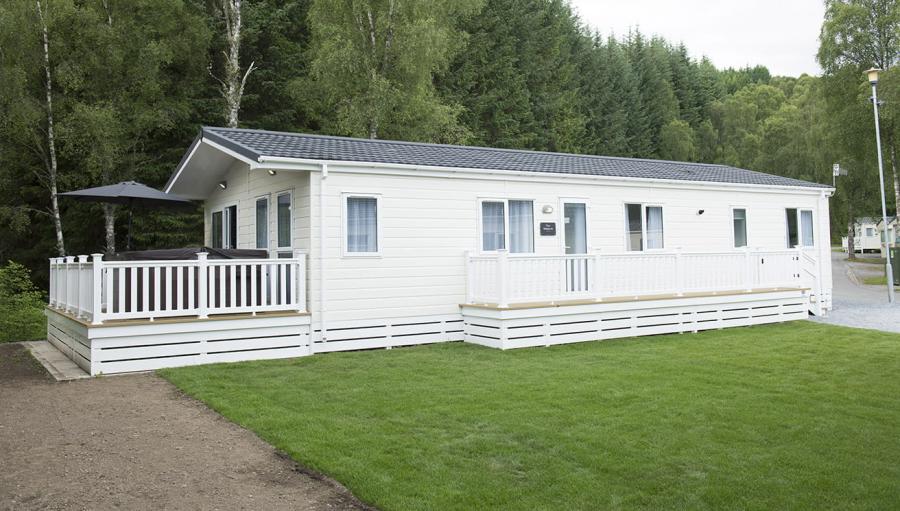 luxury lodges on a lodge park in Scotland at Tummel Valley Holiday Park