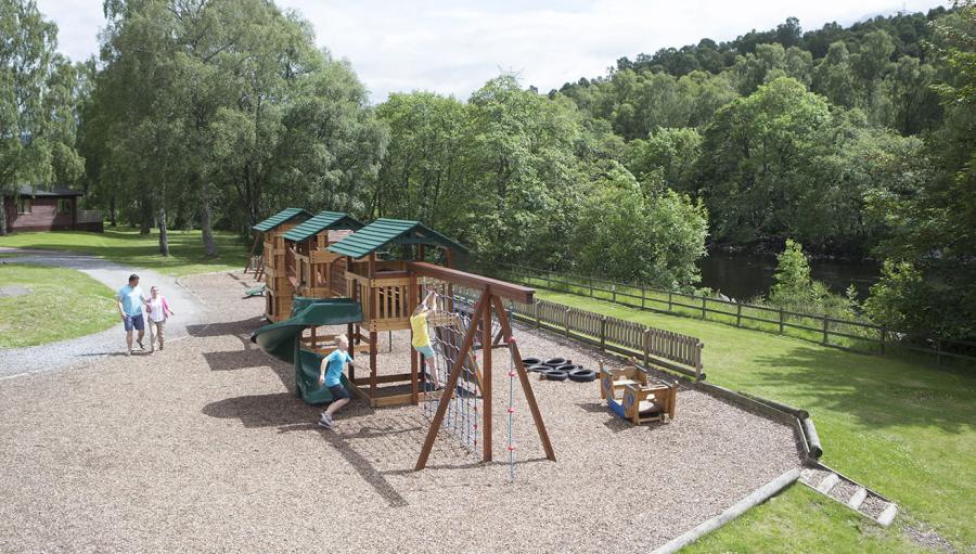 the adventure playground at Tummel Valley Holiday Park