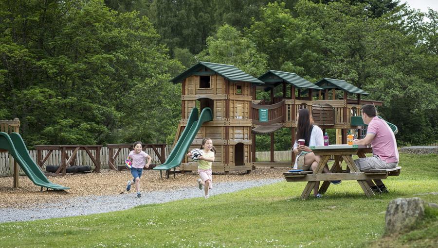 watching the kids on the adventure playground