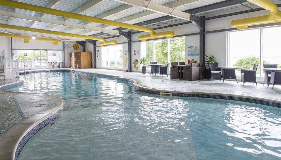 the indoor pool at Wemyss Bay Holiday Park in Scotland