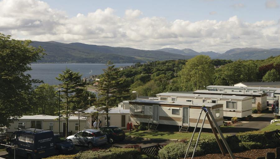 view of the hills in Renfrewshire are Wemyss Bay Holiday Park