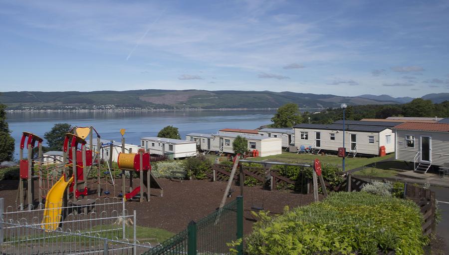 adventure playground with views on holiday in Scotland