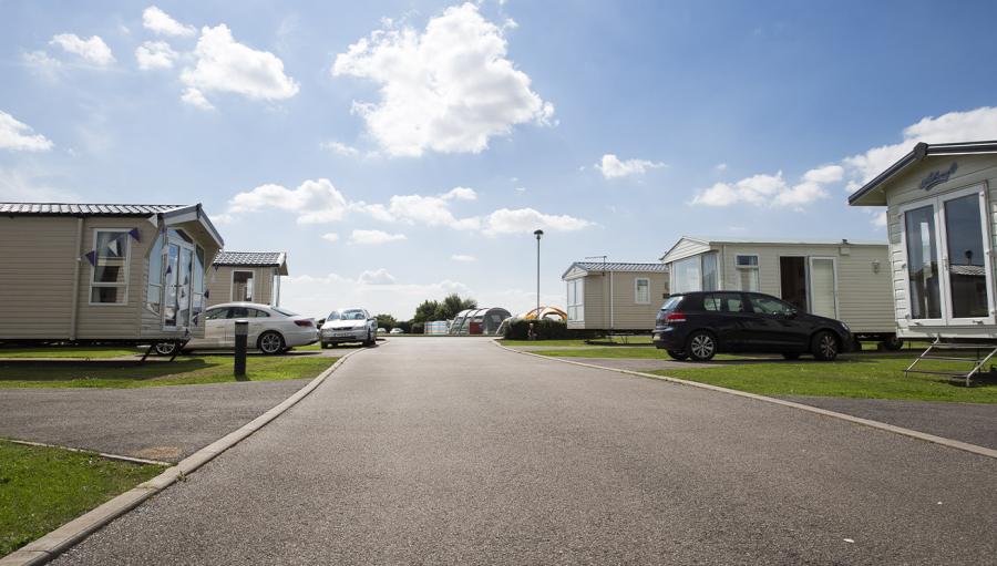 caravans and lodges at Withernsea Sands Holiday Park in Yorkshire