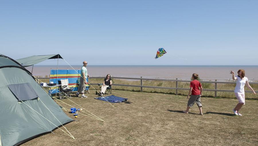 camping with sea views on the Yorkshire coast