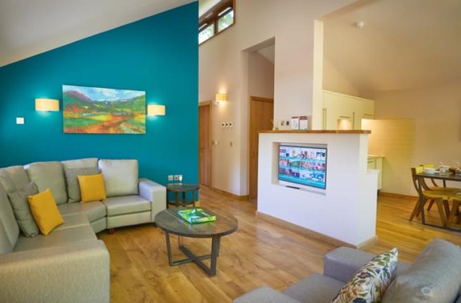 inside a luxury holiday lodge at Beddgelert lodge park