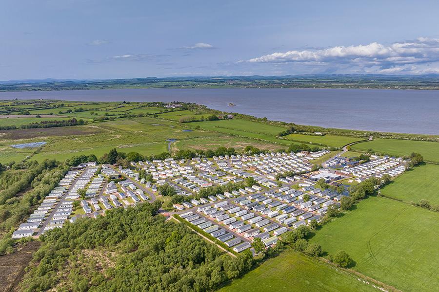 looking down over Glendale holiday park